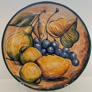 Redware Mexican Majolica Pottery Plate Mayolica Contrera Hechoen  8’’ Fr…